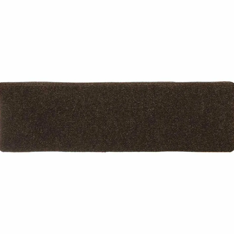 vidaXL Trapmatten zelfklevend 15 stuks 65x21x4 cm bruin rechthoekige rand