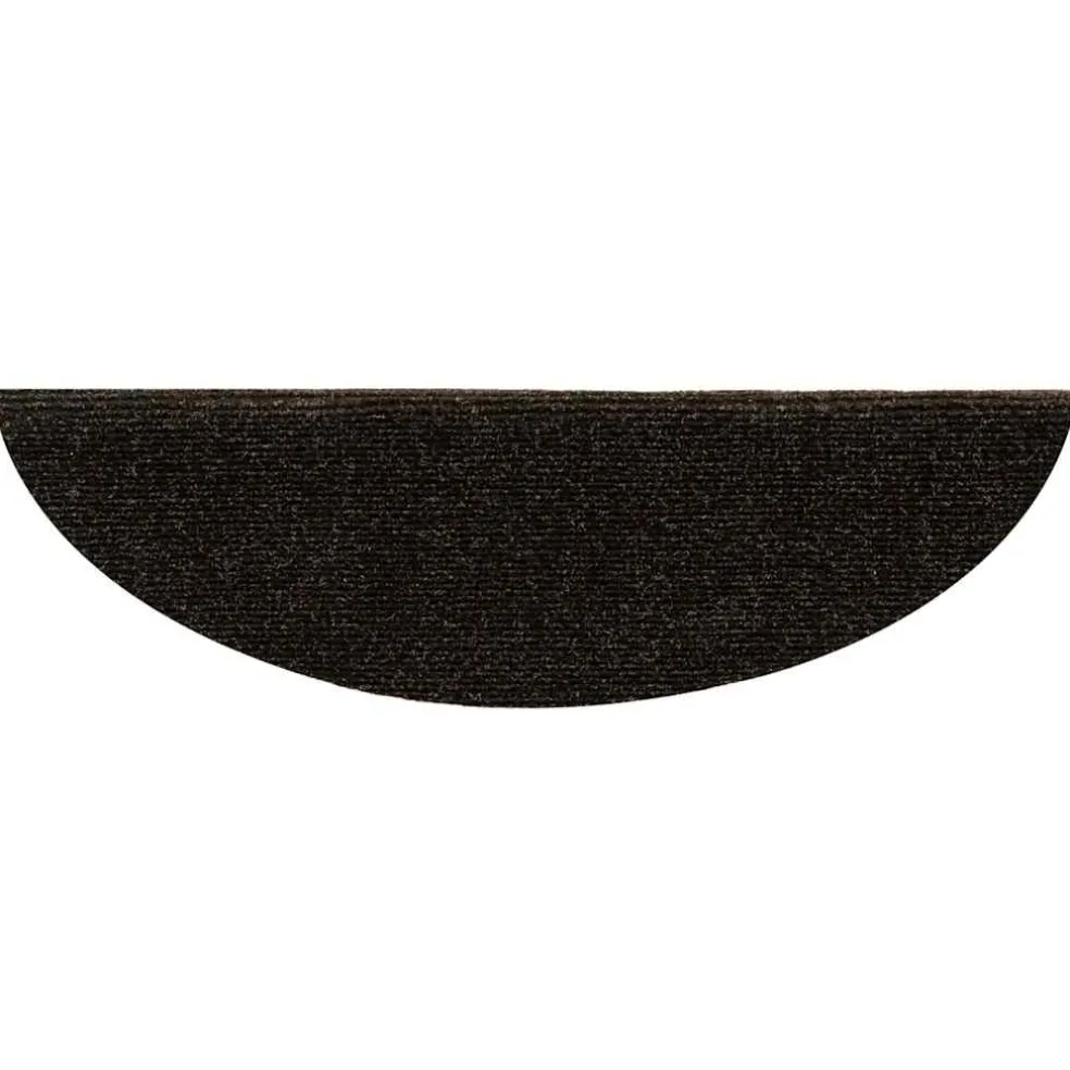 vidaXL Trapmatten Zelfklevend 5 stuks 56x17x3 cm Donkerbruin Halfrond