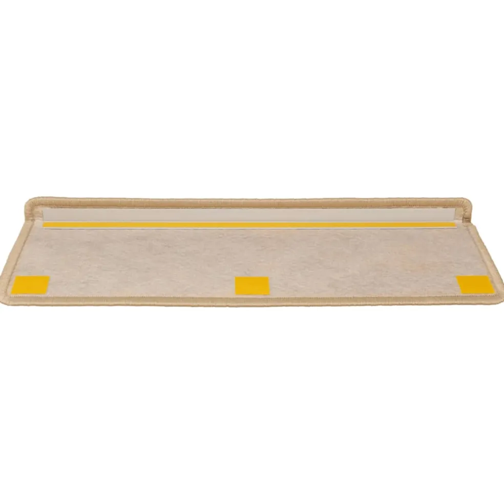 vidaXL Trapmatten zelfklevend 15 st sisal-look 65x21x4 cm lichtbeige