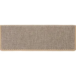 vidaXL Trapmatten zelfklevend 15 st sisal-look 65x21x4 cm lichtbeige