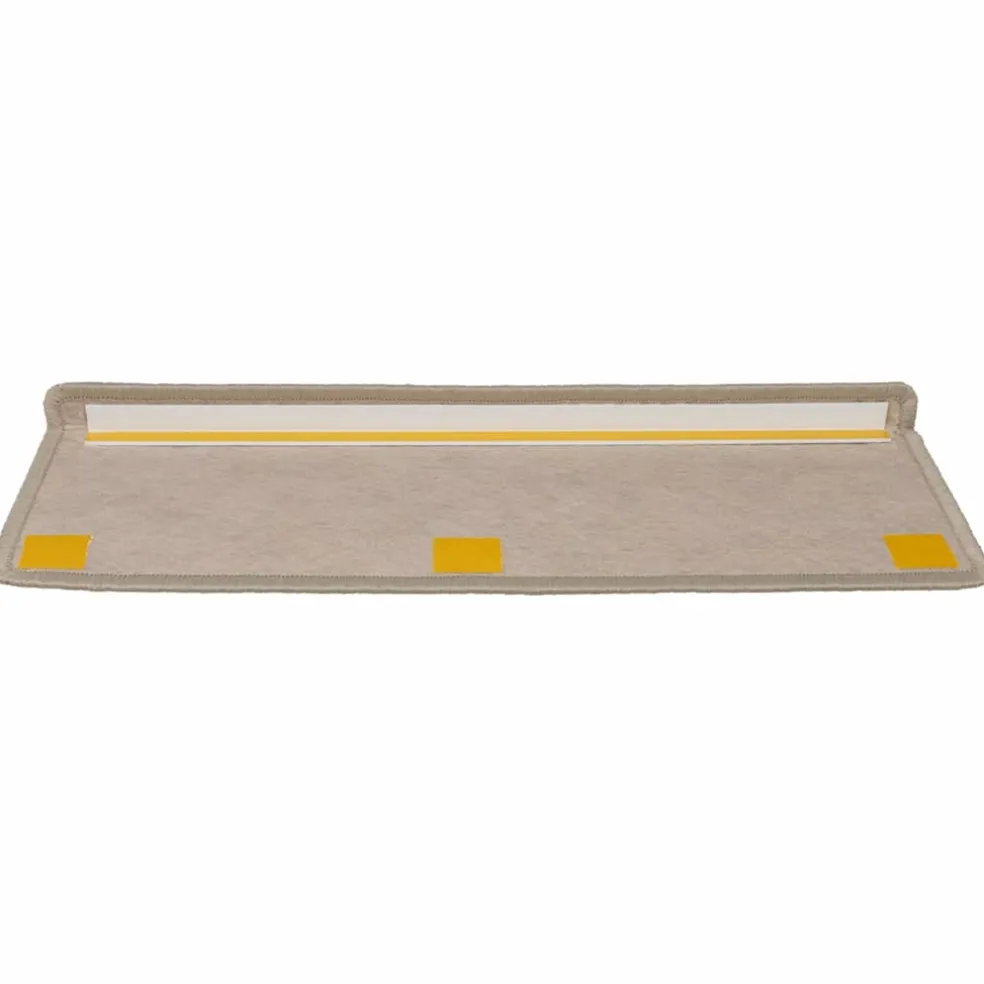 vidaXL Trapmatten zelfklevend 15 st sisal-look 65x21x4 cm donkerbeige