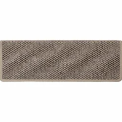 vidaXL Trapmatten zelfklevend 15 st sisal-look 65x21x4 cm donkerbeige