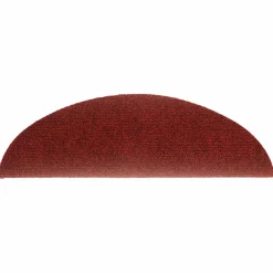 vidaXL Trapmatten Zelfklevend 15 stuks 56x17x3 cm Bordeaux Rood Halfrond