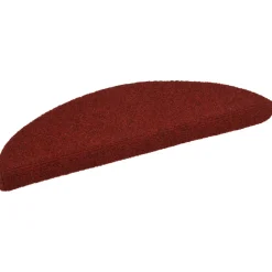vidaXL Trapmatten Zelfklevend 15 stuks 56x17x3 cm Bordeaux Rood Halfrond