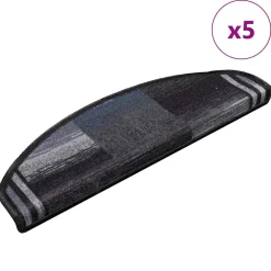 vidaXL Trapmatten Zelfklevend 5 stuks 56x17x3 cm Antraciet Halfrond