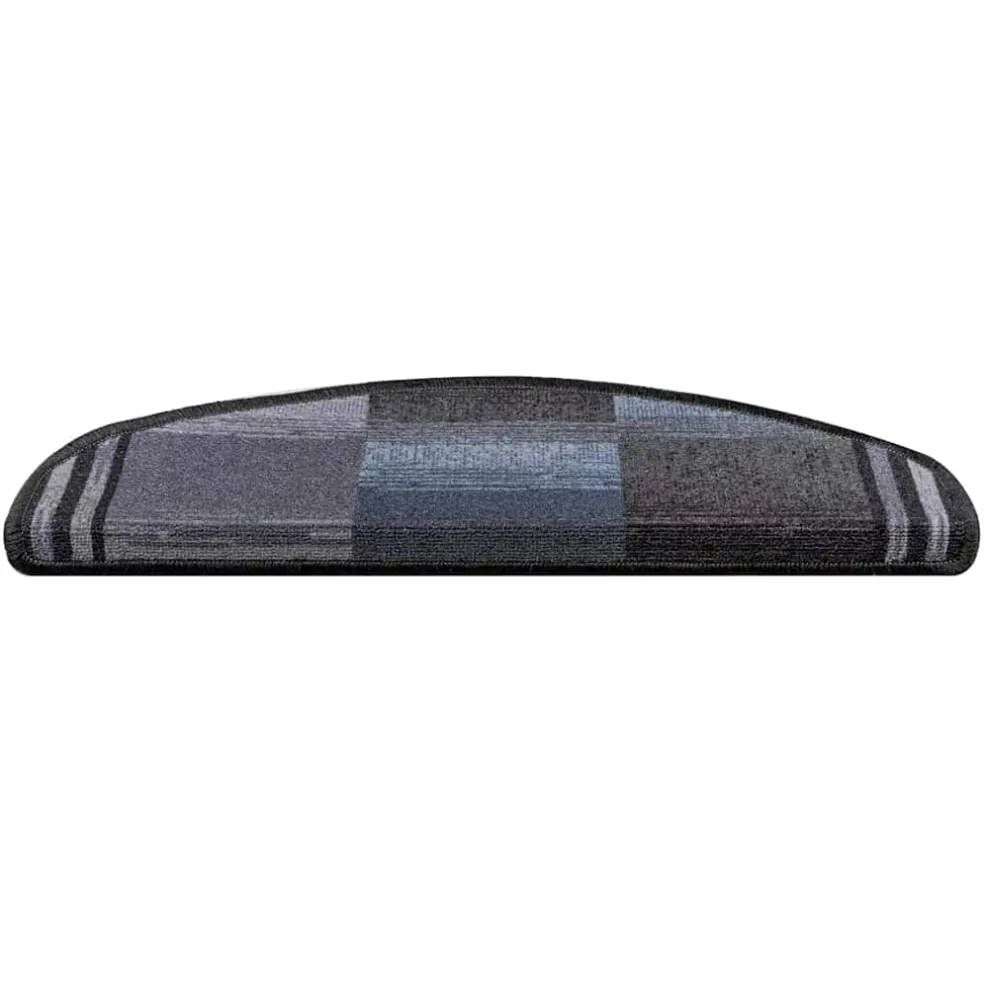 vidaXL Trapmatten Zelfklevend 5 stuks 56x17x3 cm Antraciet Halfrond