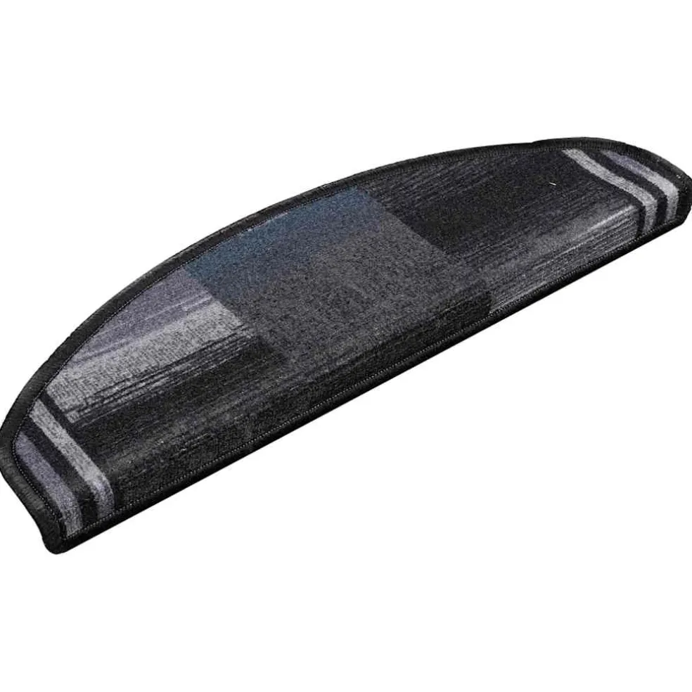 vidaXL Trapmatten Zelfklevend 5 stuks 56x17x3 cm Antraciet Halfrond