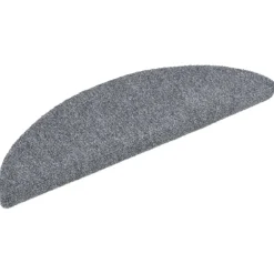 vidaXL Trapmatten Zelfklevend 15 stuks 56x17x3 cm Lichtgrijs Halfrond