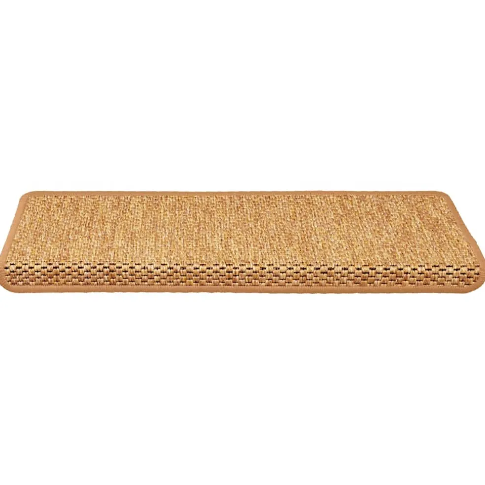 vidaXL Trapmatten zelfklevend 15 st sisal-look 65x21x4 cm sisal