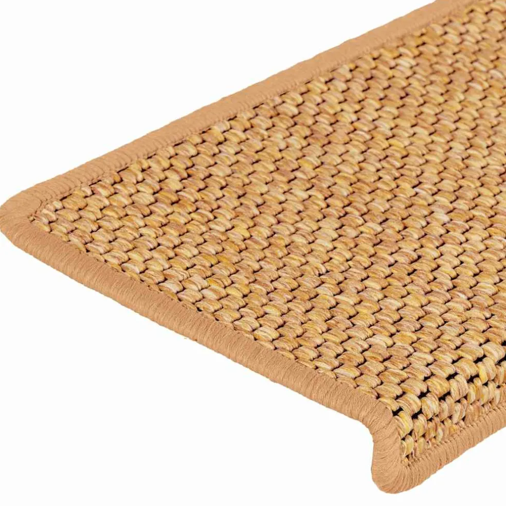 vidaXL Trapmatten zelfklevend 15 st sisal-look 65x21x4 cm sisal