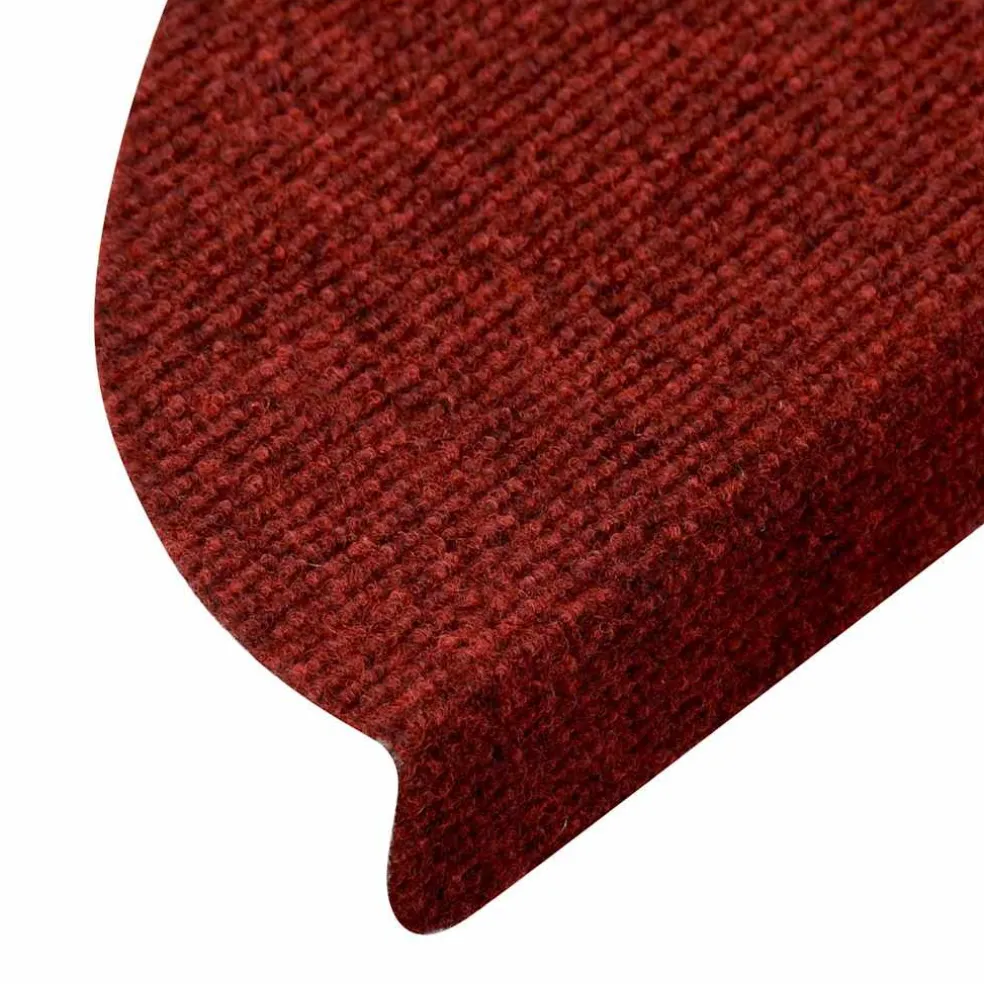 vidaXL Trapmatten zelfklevend 15 st 56x17x3 cm rood