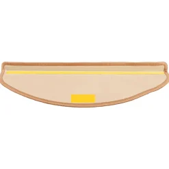 vidaXL Trapmatten Zelfklevend 5 stuks 56x17x3 cm Beige Halfrond