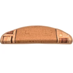 vidaXL Trapmatten Zelfklevend 5 stuks 56x17x3 cm Beige Halfrond