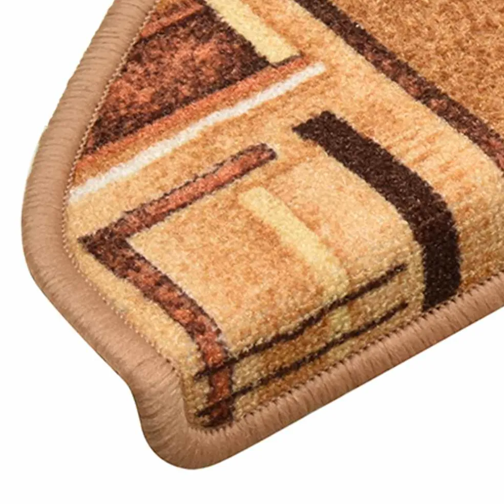 vidaXL Trapmatten zelfklevend 5 st 65x21x4 cm beige