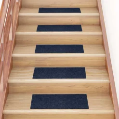 vidaXL Trapmatten zelfklevend 15 stuks 60x25 cm marineblauw rechthoekig