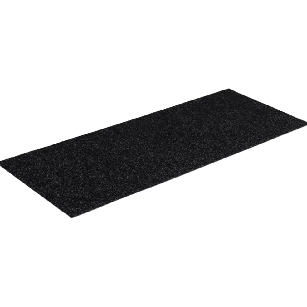vidaXL Trapmatten Zelfklevend 15 stuks 60x25 cm Zwart Rechthoekig
