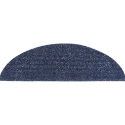vidaXL Trapmatten Zelfklevend 15 stuks 56x17x3 cm Blauw Halfrond