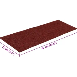 vidaXL Trapmatten Zelfklevend 15 stuks 60x25 cm Bordeaux Rood Rechthoekig