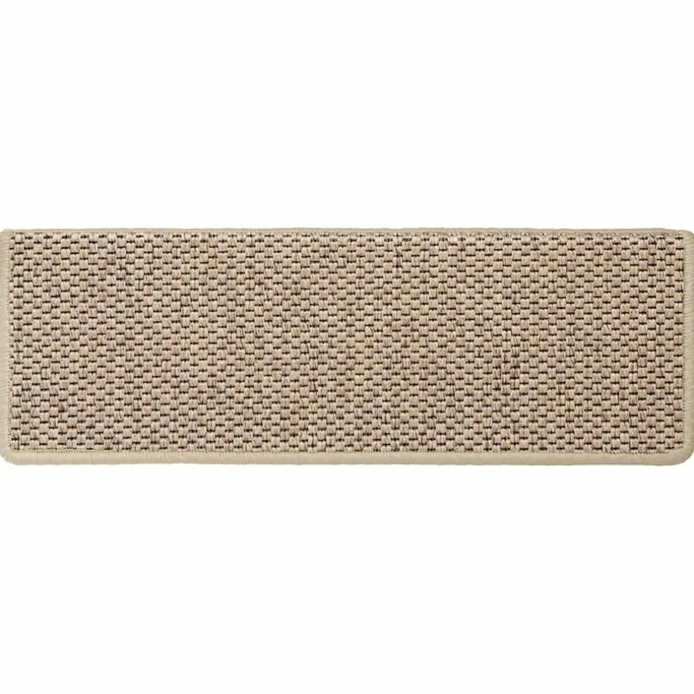 vidaXL Trapmatten zelfklevend 15 st sisal-look 65x21x4 cm zandkleurig