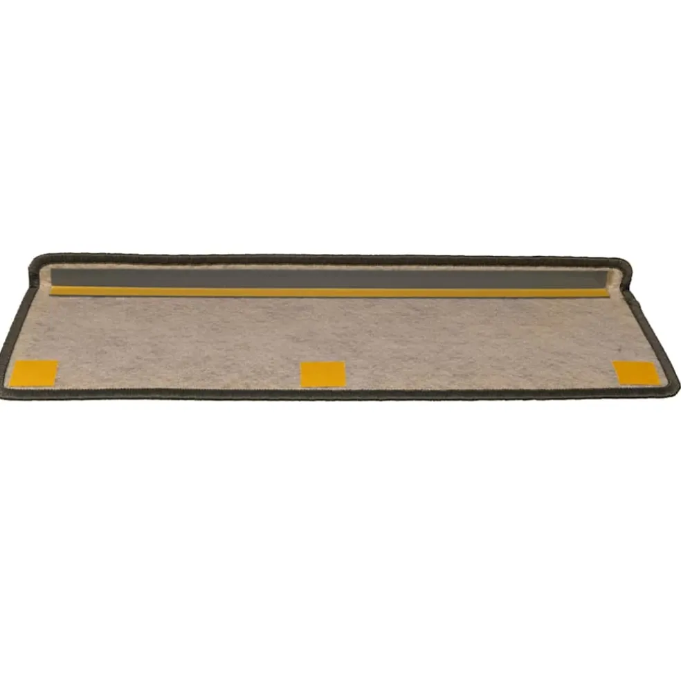 vidaXL Trapmatten zelfklevend 15st sisal-look 65x21x4cm grijs en beige