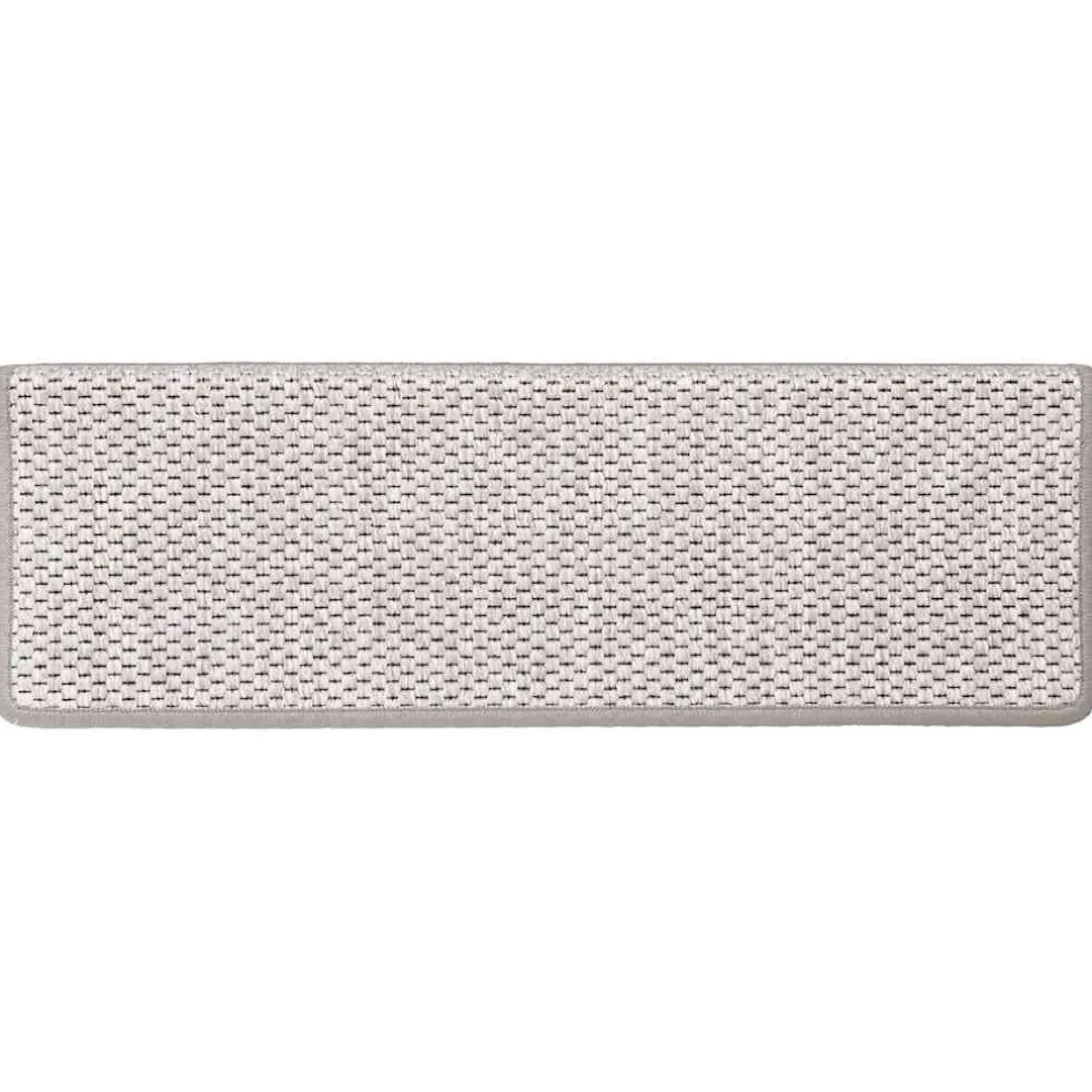 vidaXL Trapmatten zelfklevend 15 st sisal-look 65x21x4 cm platinakleur