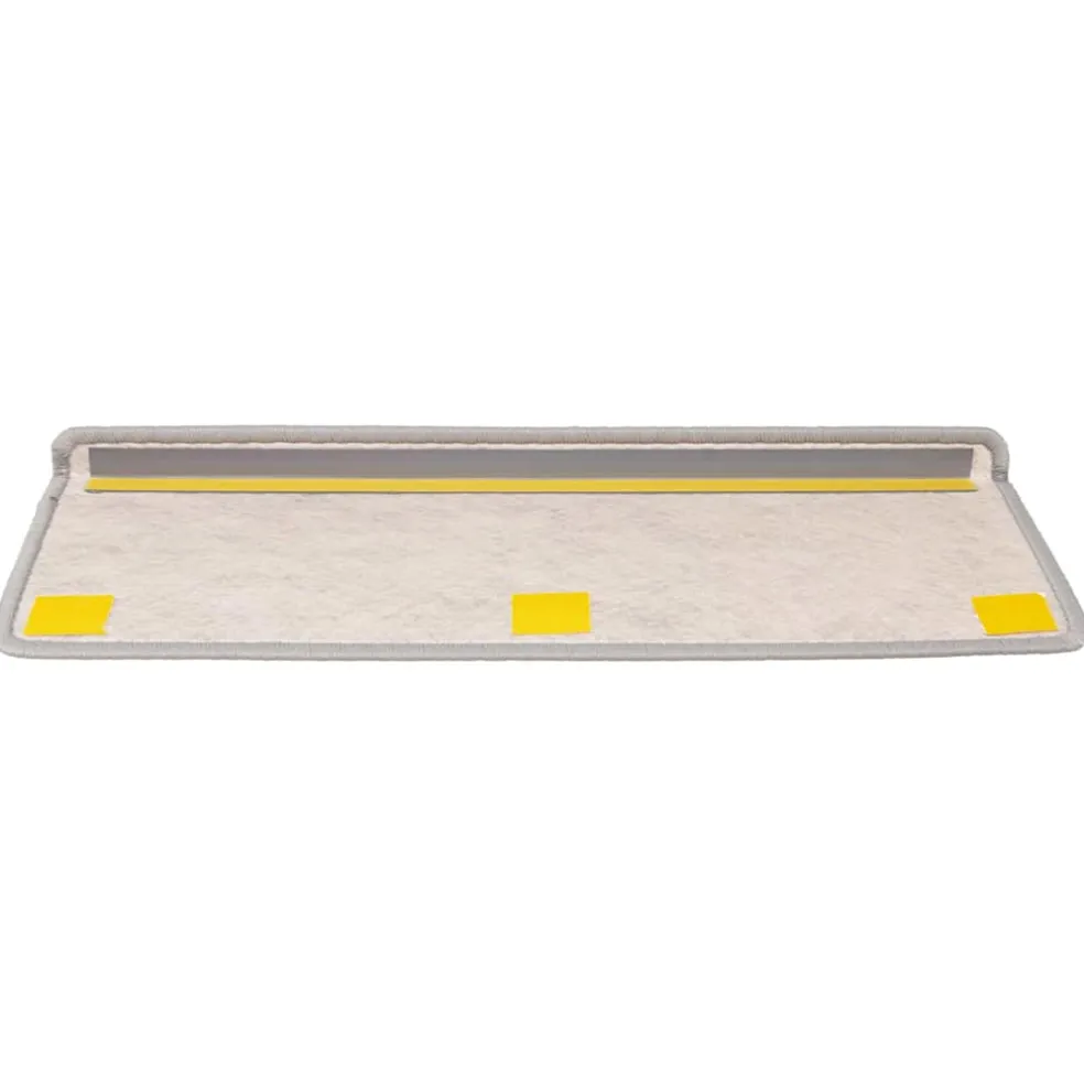 vidaXL Trapmatten zelfklevend 15 st sisal-look 65x21x4 cm platinakleur