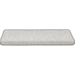 vidaXL Trapmatten zelfklevend 15 st sisal-look 65x21x4 cm platinakleur