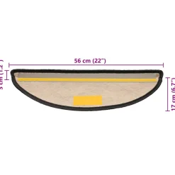vidaXL Trapmatten zelfklevend 15 stuks 60x25 cm lichtbruin rechthoekig