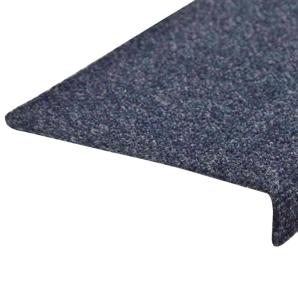 vidaXL Trapmatten zelfklevend 15 stuks 65x21x4 cm blauw rechthoekige rand