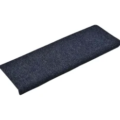 vidaXL Trapmatten zelfklevend 15 stuks 65x21x4 cm blauw rechthoekige rand