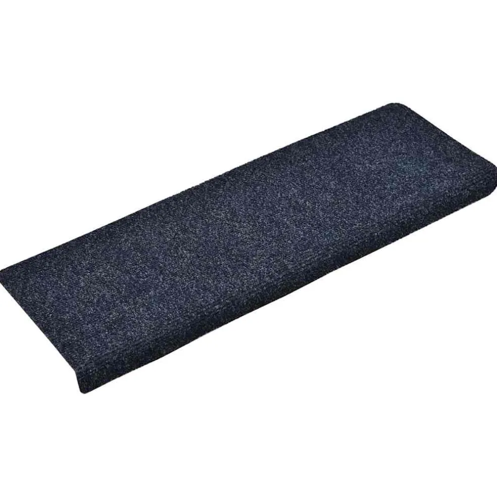 vidaXL Trapmatten zelfklevend 15 stuks 65x21x4 cm blauw rechthoekige rand