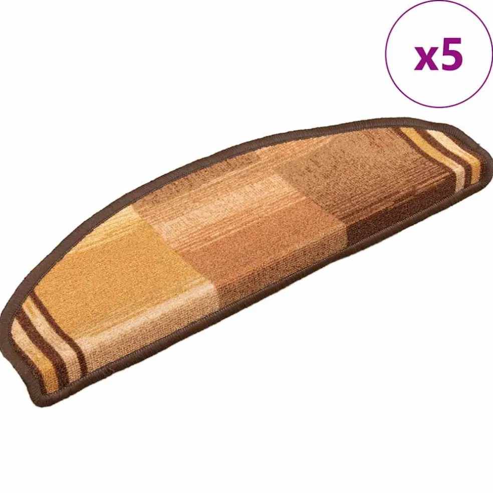 vidaXL Trapmatten zelfklevend 5 st 65x21x4 cm bruin