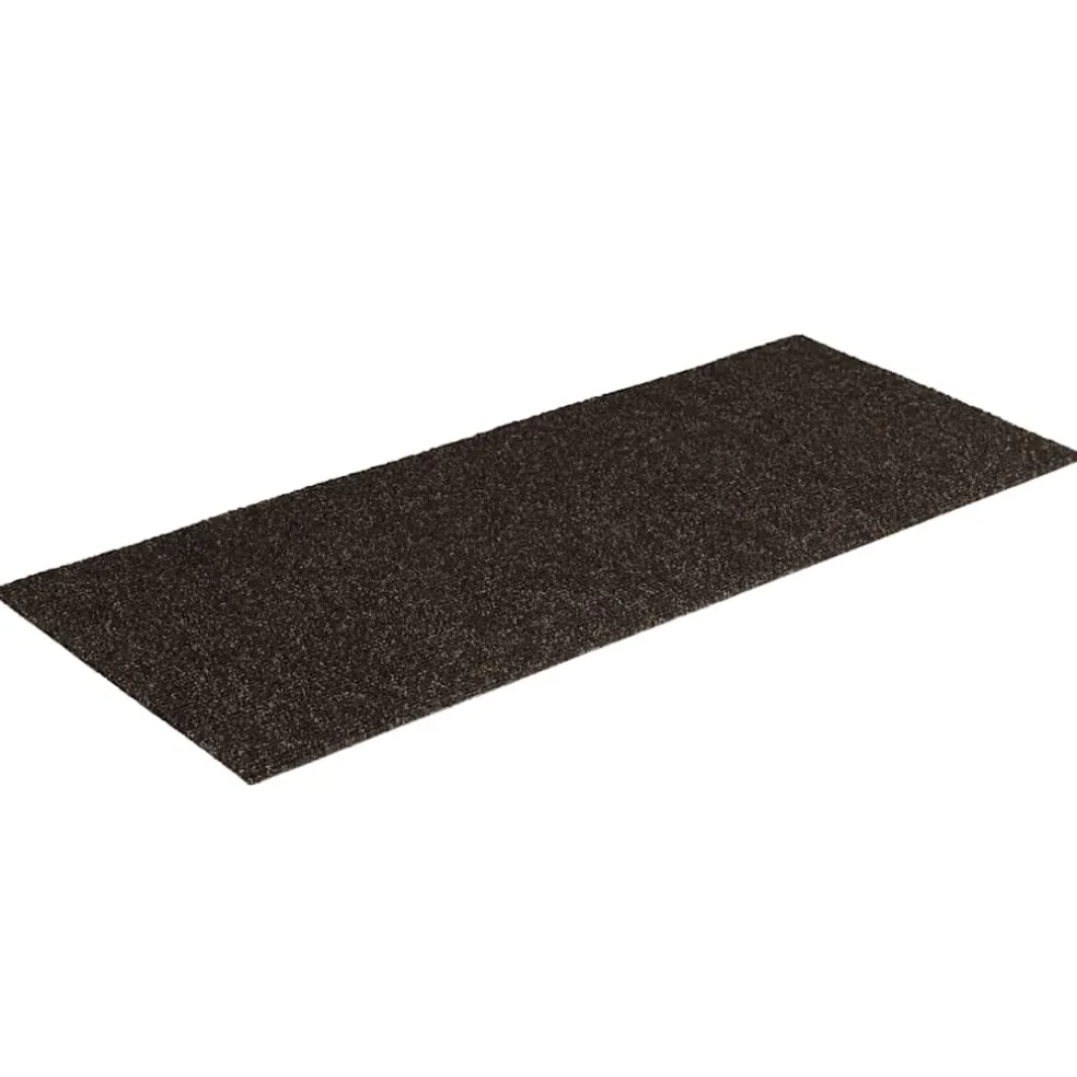 vidaXL Trapmatten Zelfklevend 15 stuks 60x25 cm Donkerbruin Rechthoekig