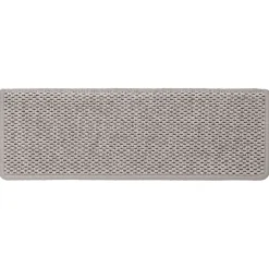 vidaXL Trapmatten zelfklevend 15 st sisal-look 65x21x4cm zilverkleurig