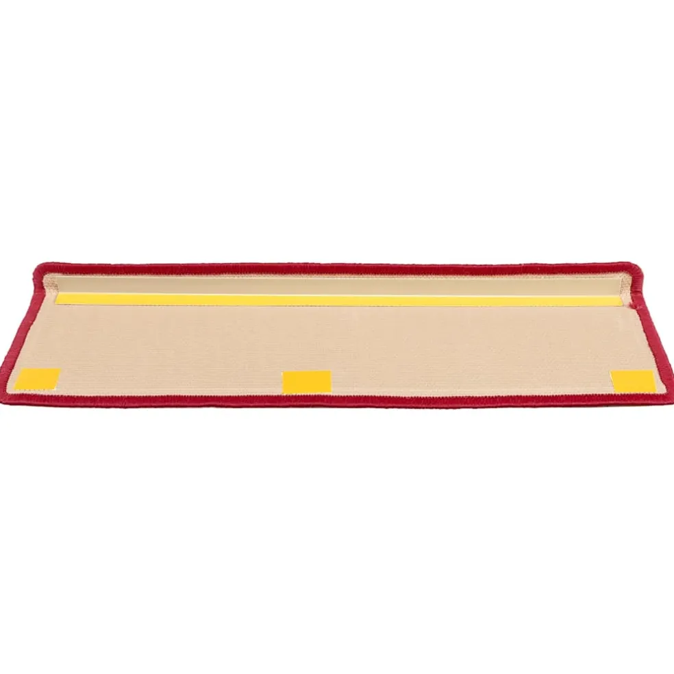 vidaXL Trapmatten zelfklevend 5 st 65x21x4 cm rood