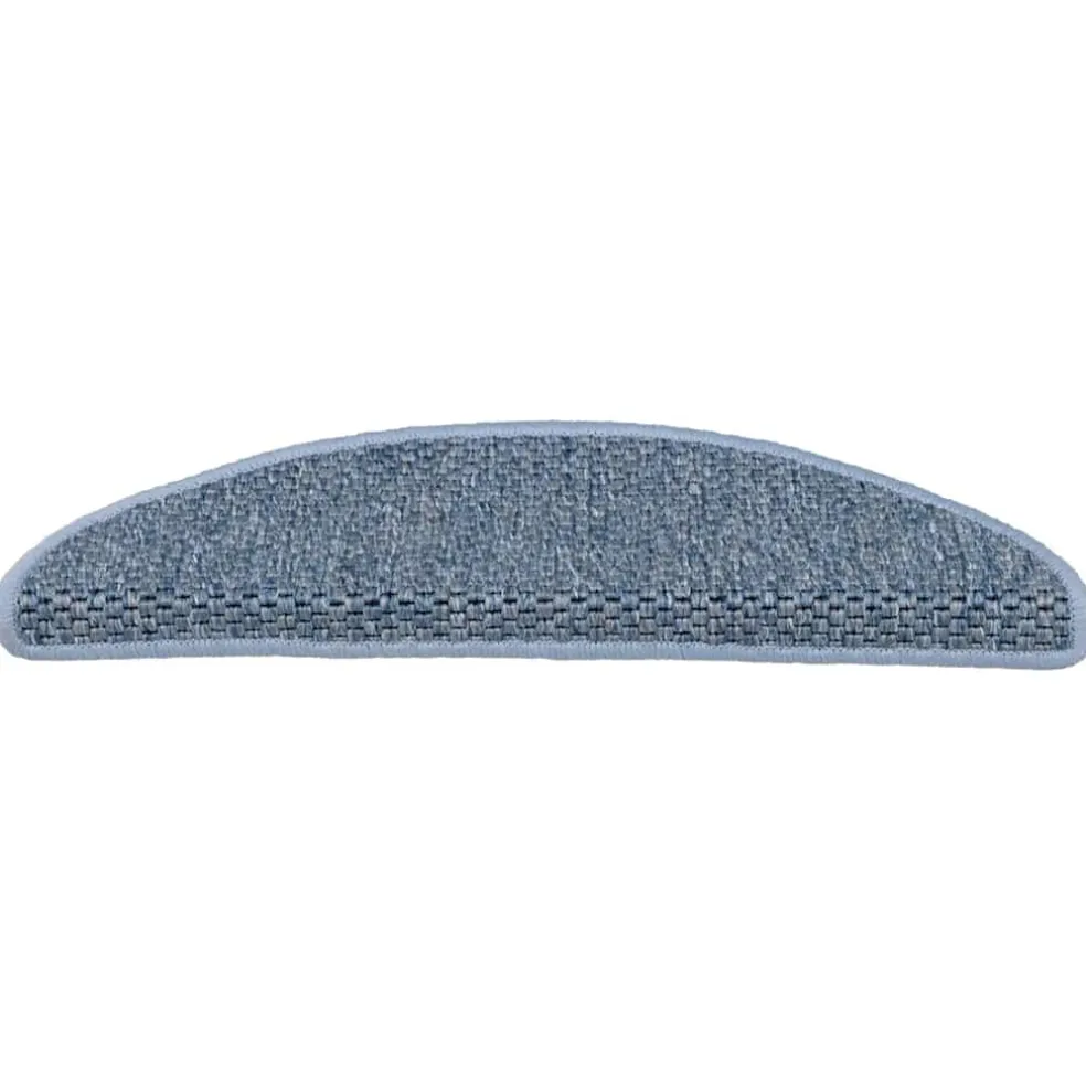vidaXL Trapmatten zelfklevend 15 st sisal-look 56x17x3 cm blauw