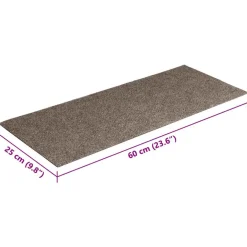 vidaXL Trapmatten zelfklevend 15 stuks 60x25 cm beige rechthoekig