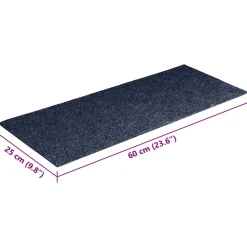vidaXL Trapmatten Zelfklevend 15 stuks 60x25 cm Lichtgrijs Rechthoekig