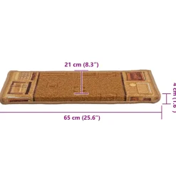 vidaXL Trapmatten zelfklevend 5 st 65x21x4 cm beige