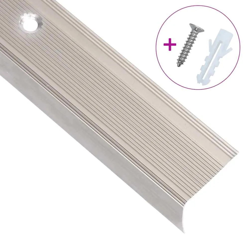 vidaXL Trapneuzen L-vormig 5 st 90 cm aluminium champagnekleurig