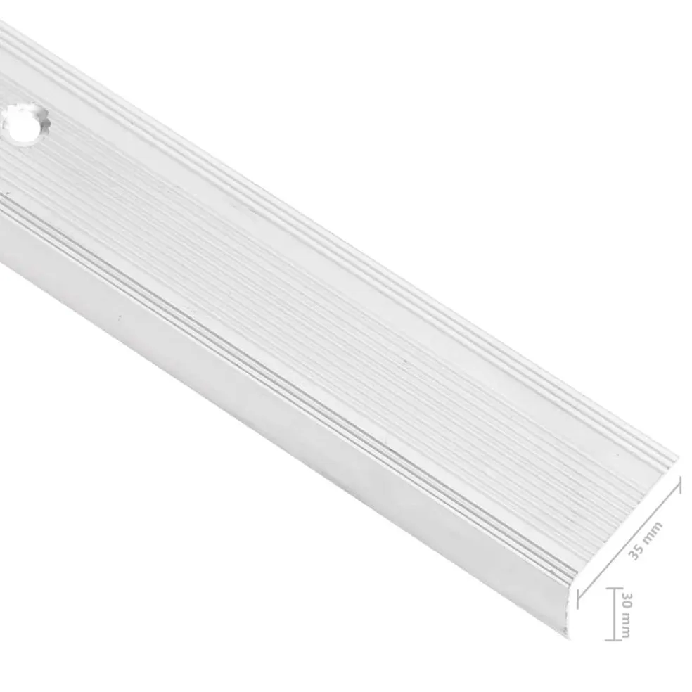 vidaXL Trapneuzen L-vormig 15 st 90 cm aluminium zilverkleurig