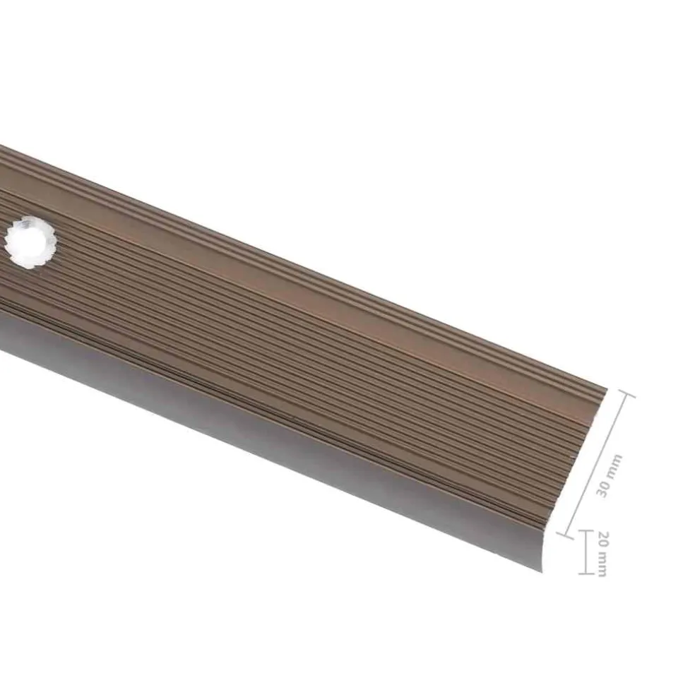 vidaXL Trapneuzen L-vormig 15 st 90 cm aluminium bruin