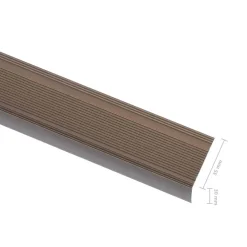 vidaXL Trapneuzen L-vormig 5 st 90 cm aluminium bruin