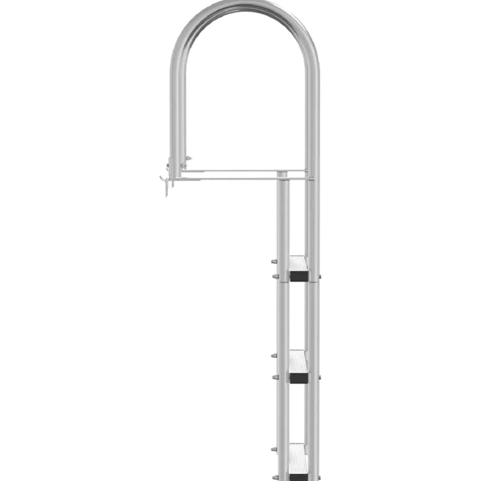 vidaXL 3-Traps Steigerladder zilver 58 x 77 x 144 cm Aluminium