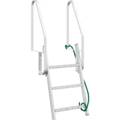 vidaXL 3-Traps Steigerladder zilver 58 x 77 x 144 cm Aluminium