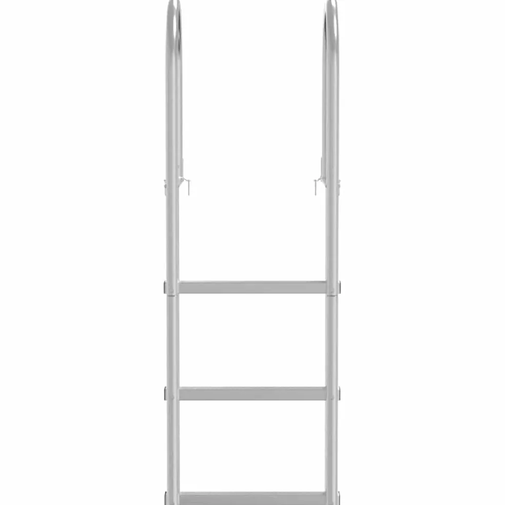 vidaXL 3-Traps Steigerladder zilver 58 x 77 x 144 cm Aluminium