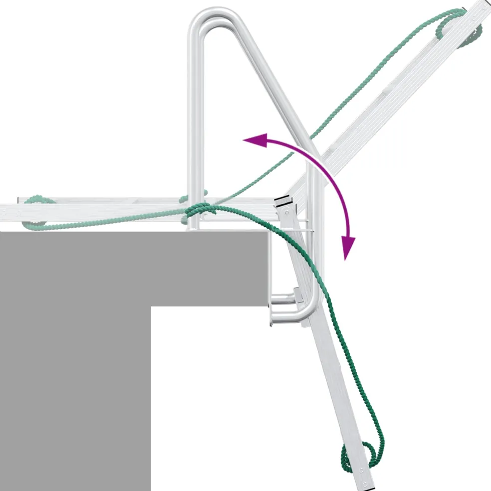 vidaXL 3-Traps Steigerladder zilver 58 x 77 x 144 cm Aluminium