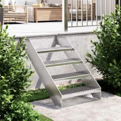 vidaXL Traptrede rooster 60x24x7 cm gegalvaniseerd staal