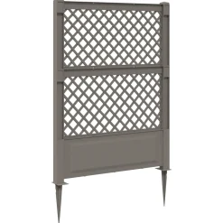 vidaXL Trellis met Spike PP Grijs
