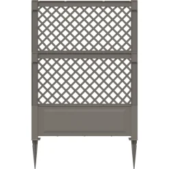 vidaXL Trellis met Spike PP Grijs